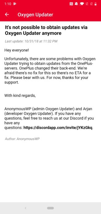 OnePlus Kills Oxygen Updater Citing Compatibility Issues OnePlus Kills Oxygen Updater Citing Compatibility Issues
