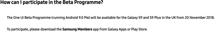 Samsung’s OneUI Beta Program to Launch in the UK on November 20