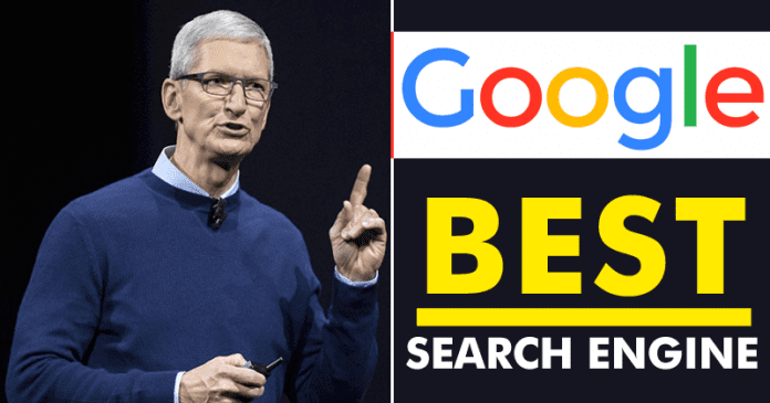 Tim Cook: Google Is The Best Search Engine Tim Cook: Google Is The Best Search Engine