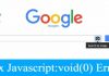 How To Fix Javascript:void(0) Error Message From Web Browser