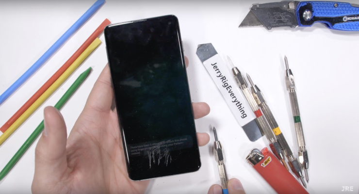 Galaxy S10 Sees Ultrasonic Sensor Withstand Some Tough Scratches Galaxy S10 Sees Ultrasonic Sensor Withstand Some Tough Scratches