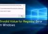 How To Fix ‘Invalid Value for Registry’ Error From Windows 10
