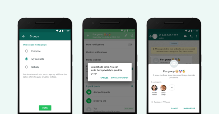 WhatsApp No Longer Allows Users to Add People to Groups Against Their Will WhatsApp No Longer Allows Users to Add People to Groups Against Their Will