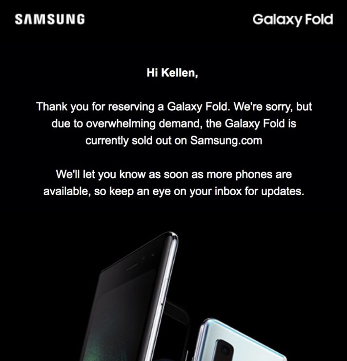 First Galaxy Fold Batch Sells out – Samsung States It Underestimated Demand for Its $2000 Smartphone First Galaxy Fold Batch Sells out – Samsung States It Underestimated Demand for Its $2000 Smartphone